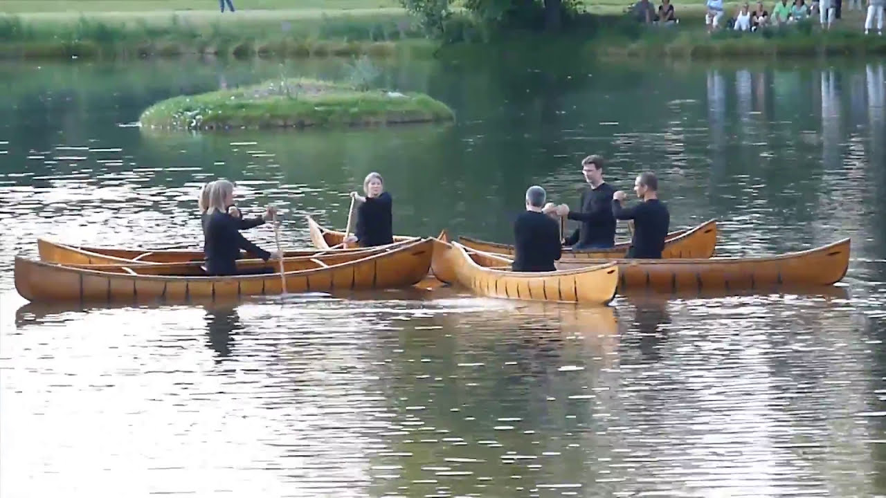 Canoe Dance - Air- J.S. Bach - Live Orchester - with birch bark style plywood canoes