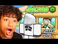I Gave Away 100 000 ROBUX In Pls Donate