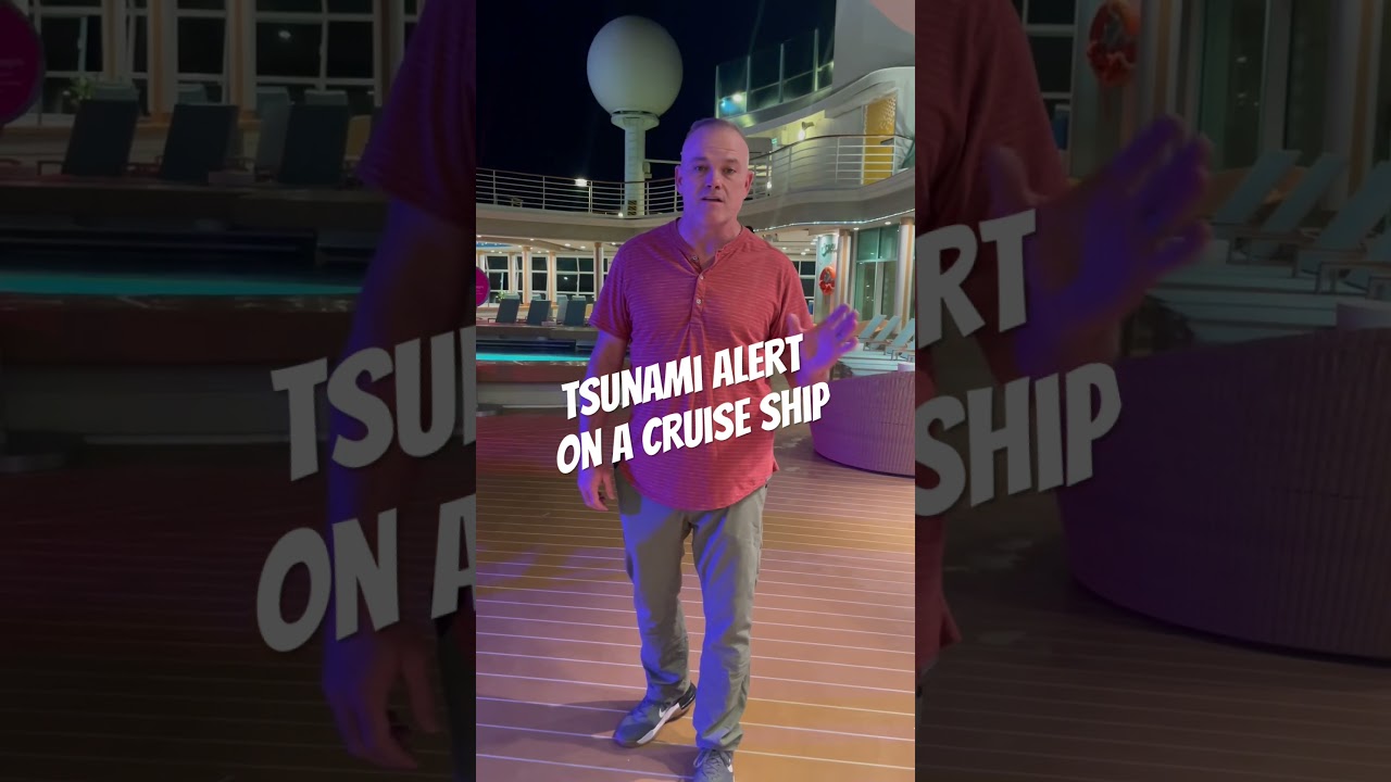 Earthquake and tsunami alert while on a cruise ship. #shorts #grandcaymanearthquake￼