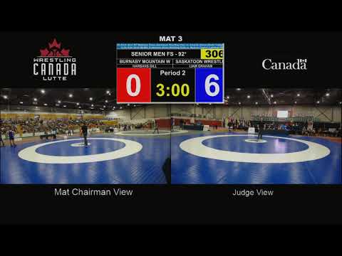 306 Senior 92kg FS Round 1 Harbans GILL Burnaby Mountain Wrestling Club vs Liam GRAHAM Saskatoon Wre