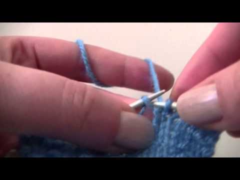 Increase stitch from cross thread twisted - learn to knit