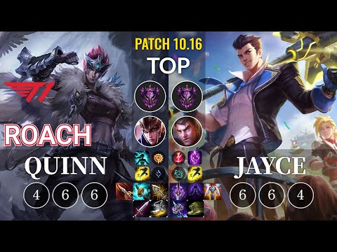 T1 Roach Quinn vs Jayce Top - KR Patch 10.16