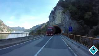 Djerdap National park. Serbia. August 2015. Motorcycle trip.