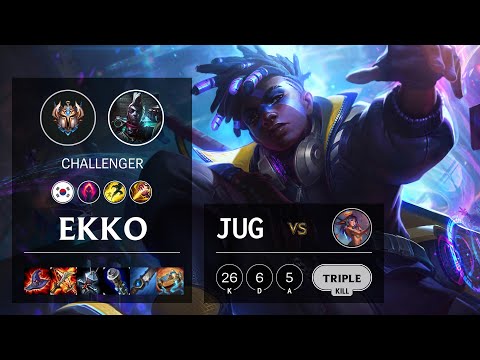 Ekko Jungle vs Lillia - KR Challenger Patch 10.19