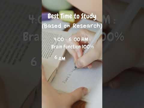 Best time to STUDY ⏰
