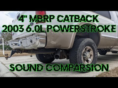 6.0 Powerstroke - 4" MBRP Exhaust Comparision