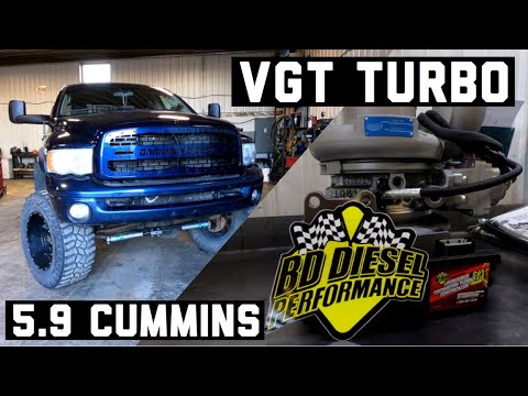 I put a VGT TURBO on my 5.9 CUMMINS!  BD Diesel Performance Howler Kit