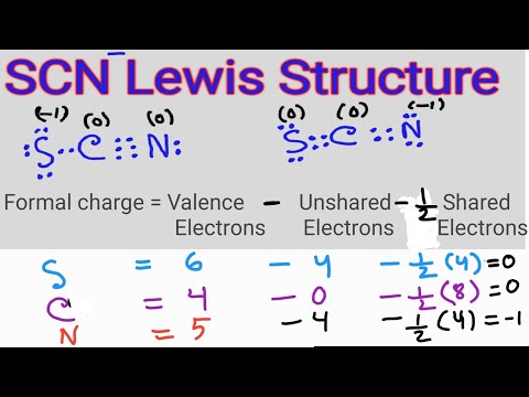 SCN- Lewis Structure|| Lewis Dot Structure for SCN- ||Thiocyanate ion Lewis Structure