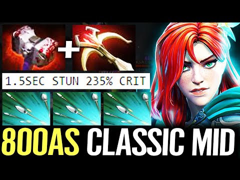 🔥 800AS Windranger MID Basher + Daedalus Build — 1.5SEC Stun + 235% CRIT 1ULT 1KILL Dota 2 Pro