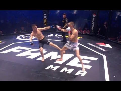 FAME MMA 3 - Cała walka Dawid Malczyński vs Amadeusz Ferrari z wejściem i wywiadem -  Walka o Pas