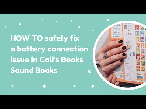 HOW TO - fix battery connection issues in our sound books 📚