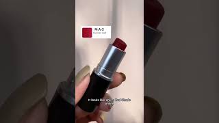 M.A.C Russian Red Online vs Reality Shade Check #maclipstick #lipstickswatch #youtubeshorts