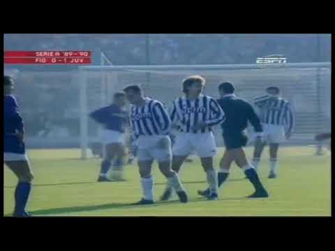 Fiorentina - Juventus / Serie A 1989-1990 (Baggio, Tacconi, Schillaci, Dunga, Zavarov)