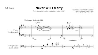 Never Will I Marry - Nancy Wilson and Cannonball Adderley Transcription