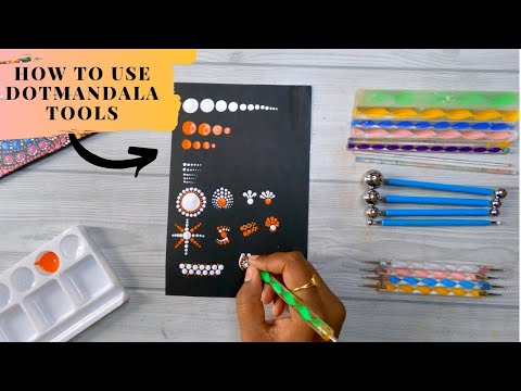 How to use Dot mandala art tools for beginners | Dotting Tools for Mandala painting ||