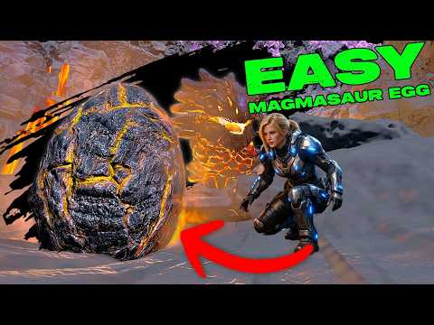 How To Easily Get A MAGMASAUR!!!! Easy Magmasaur Egg Guide in Ark Survival Ascended!!!
