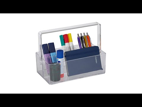 Transparenter Organizer mit Griff Kunststoff - 26 x 19 x 14 cm