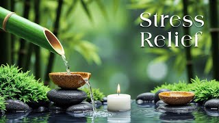 Sonidos de agua de bambú + música relajante 🌿 Alivia el estrés, calma la ansiedad y sana la mente