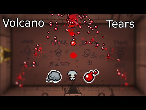 Shooting Volcano Tears in The Binding of Isaac: Repentance