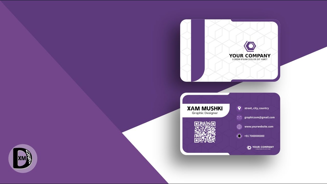 Outstanding Design - Visiting / Business Card || Inkscape || XM Designs | Speed