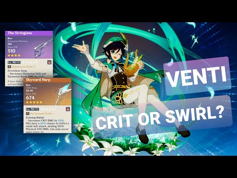 Venti R3 Stringless versus R1 Skyward Harp (Viridescent Venerer set) - Crit or Swirl?