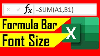 How to Increase Font Size of Formula Bar in Microsoft Excel
