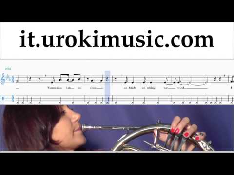 Lezioni di Corno Miley Cyrus - Malibu Tutorial Spartito Parte#2 um-i276