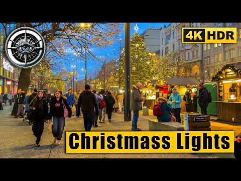 Prague Advent Lights | Early December Walk Through the Festive City | 4K HDR ASMR