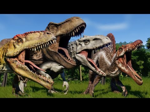 Jurassic World Evolution: BATTLE ROYALE ALL DINOSAURS!!! - Jurassic World Evolution | HD