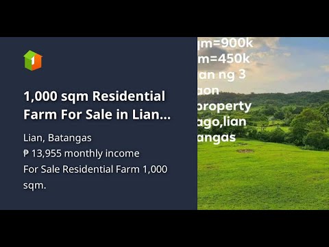 1,000 sqm Residential Farm For Sale in Lian Batangas