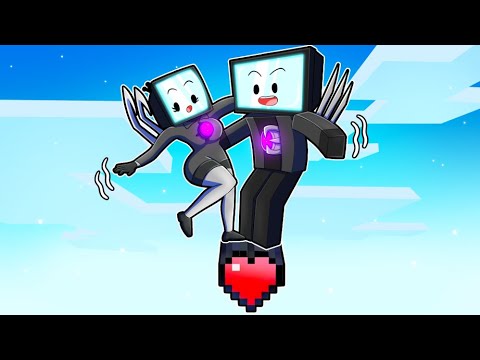 TV WOMAN & TV MAN On ONE HEART In Minecraft!