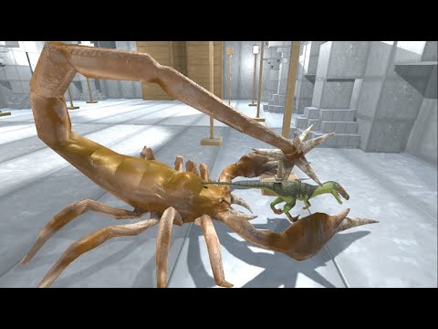 Mutant Scorpion Titan in Heroes Hall vs ALL UNITS Animal Revolt Battle Simulator