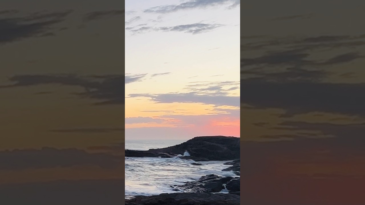 Calm Ocean Waves | Golden Sunset | Natural Sound