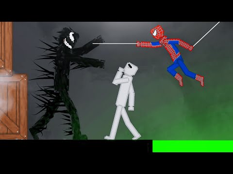 Venom Attacking City and Spiderman Saves People in People Playground