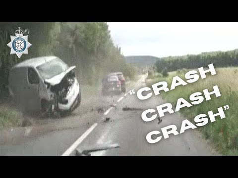 Dangerous driver crashes into armed police car after high speed pursuit