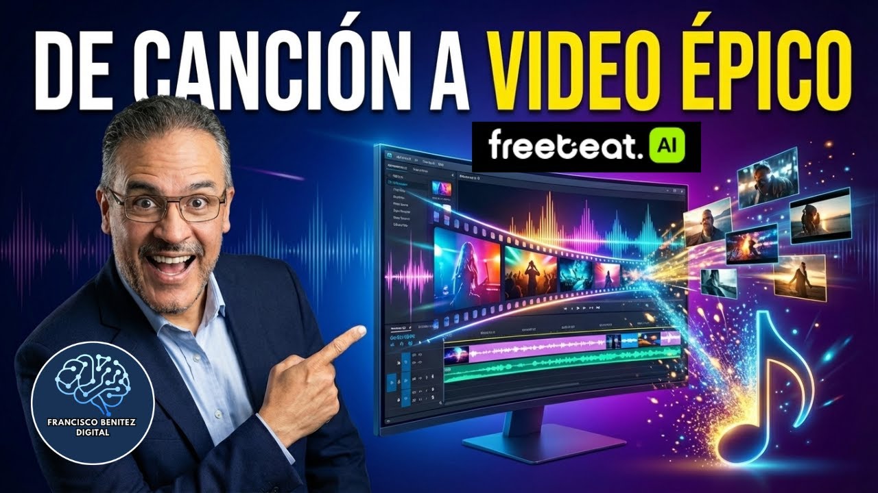 Esta IA convierte tu música en VIDEOS CINEMATOGRÁFICOS (Freebeat.AI en español)