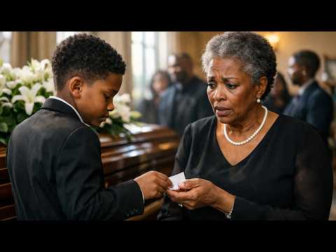 At my husband’s funeral, my grandson slipped me a note that changed everything by dawn
