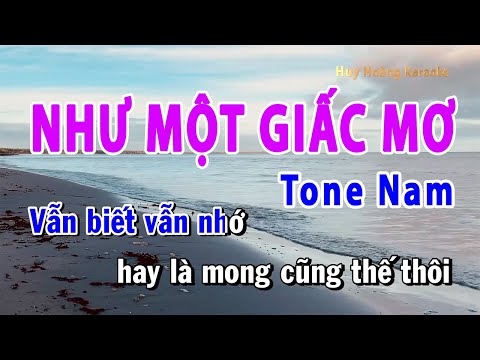 Như Một Giấc Mơ Karaoke Tone Nam Dm | Huy Hoàng Karaoke