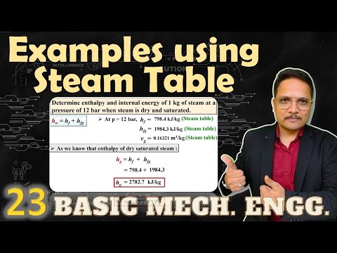 5 Example on Steam table in Basic Mechanical Engineering SteamTable SteamTableExample
