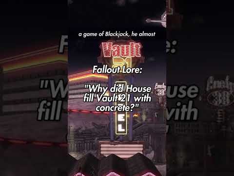 "Why did House fill Vault 21 with concrete?" Fallout Lore #shorts