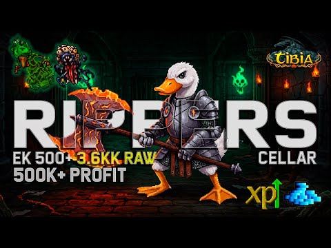 Ripper Spectres | Cellar | 3.6kk RAW EXP | 500K+ Profit | Knight 500+ | Tibia Global | EK Solo