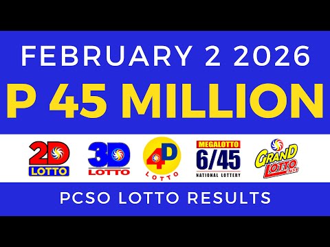 Lotto Result Today 9pm February 2 2026 PCSO