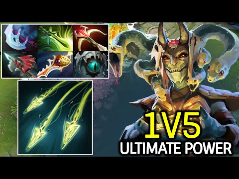 Medusa Super Late Game – Unreal Rapier Damage 1v5 Dota 2