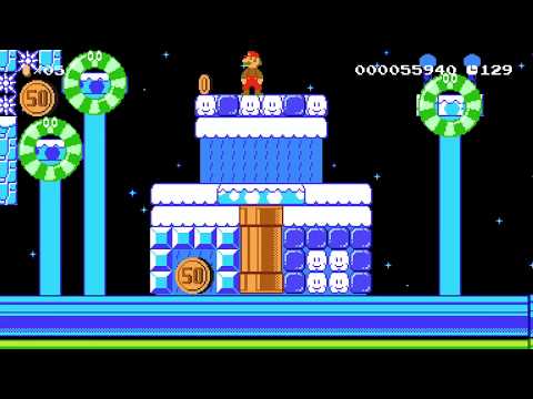 Freezing Tundra Bastion by LunyRem - Super Mario Maker 2 - No Commentary 1bz