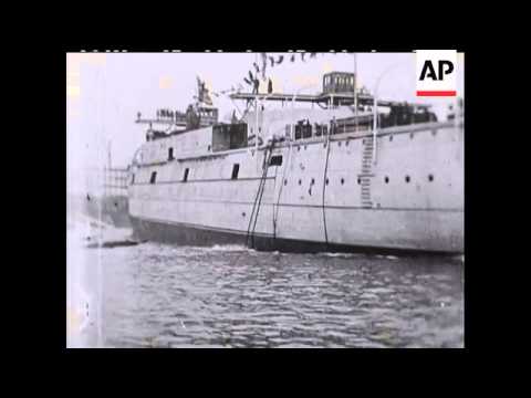 DISASTER AT LAUNCH OF HMS ALBION - NO SOUND