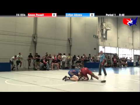 Kevon Powell vs. Colton Adams at 2013 Junior Nationals - FILA - FS