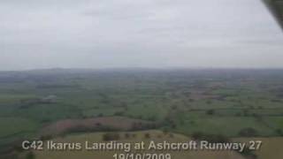 preview picture of video 'C42 Ikarus Microlight G-CEGZ Ashcroft Landing'