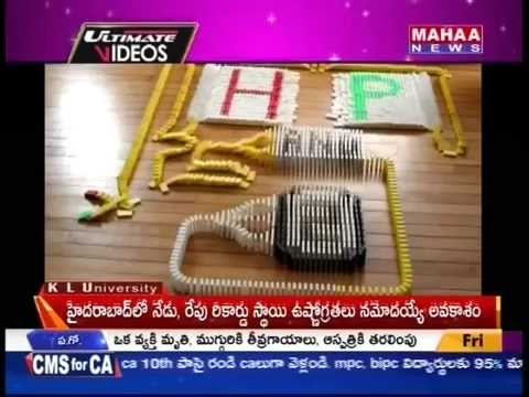 Spectacular Domino Rally Stunt Video in Ultimate Videos