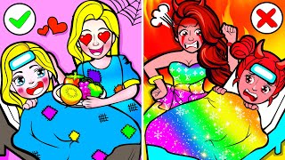 Paper Dolls Dress Up - Rapunzel Lost Daughter vs Vampire Poor Mother Dress - Barbie Story &amp; Crafts