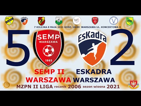 KS Semp II Warszawa 2006 - AP Eskadra Warszawa 5:2 gole 8.05.2021